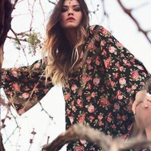 Anthropologie DRESS SZ S. NEW.  ROSE PRINT